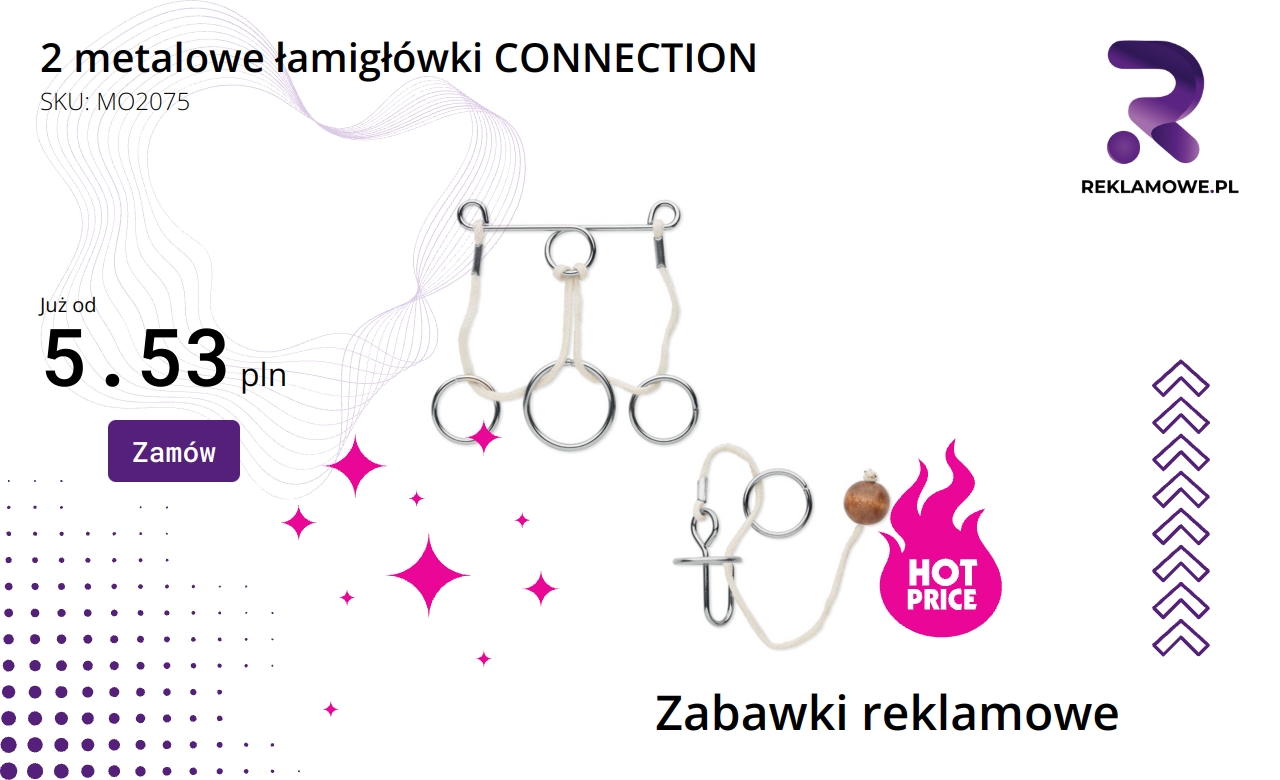 Zestaw dwóch metalowych łamigłówek CONNECTION