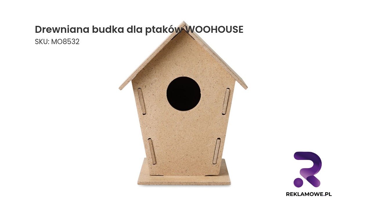 Drewniana budka dla ptaków WOOHOUSE Drewniana budka dla ptaków WOOHOUSE.