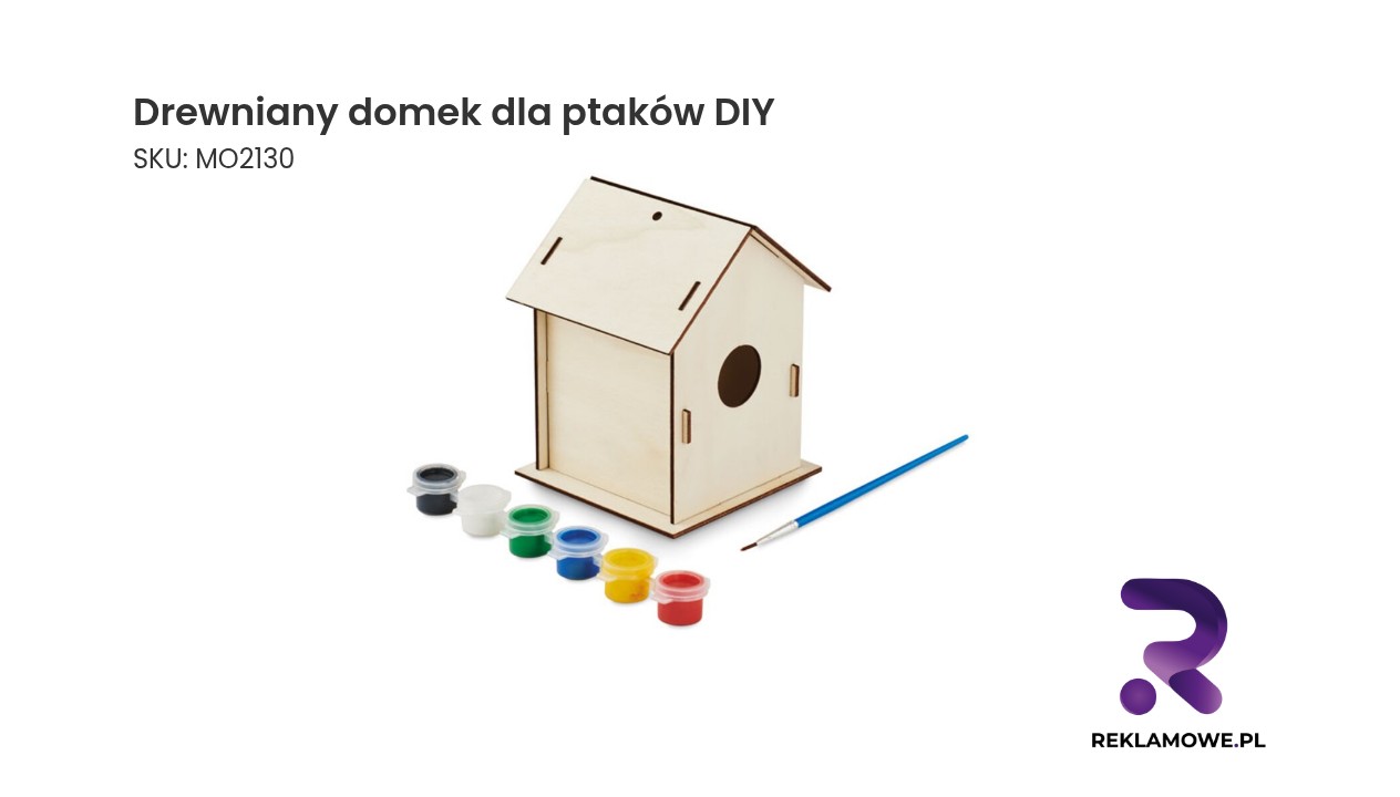 Drewniany domek dla ptaków do samodzielnego montażu