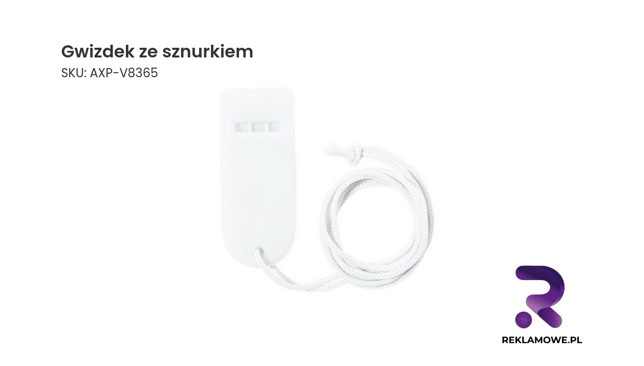 Gwizdek ze sznurkiem Gwizdek ze sznurkiem na bielonym tle