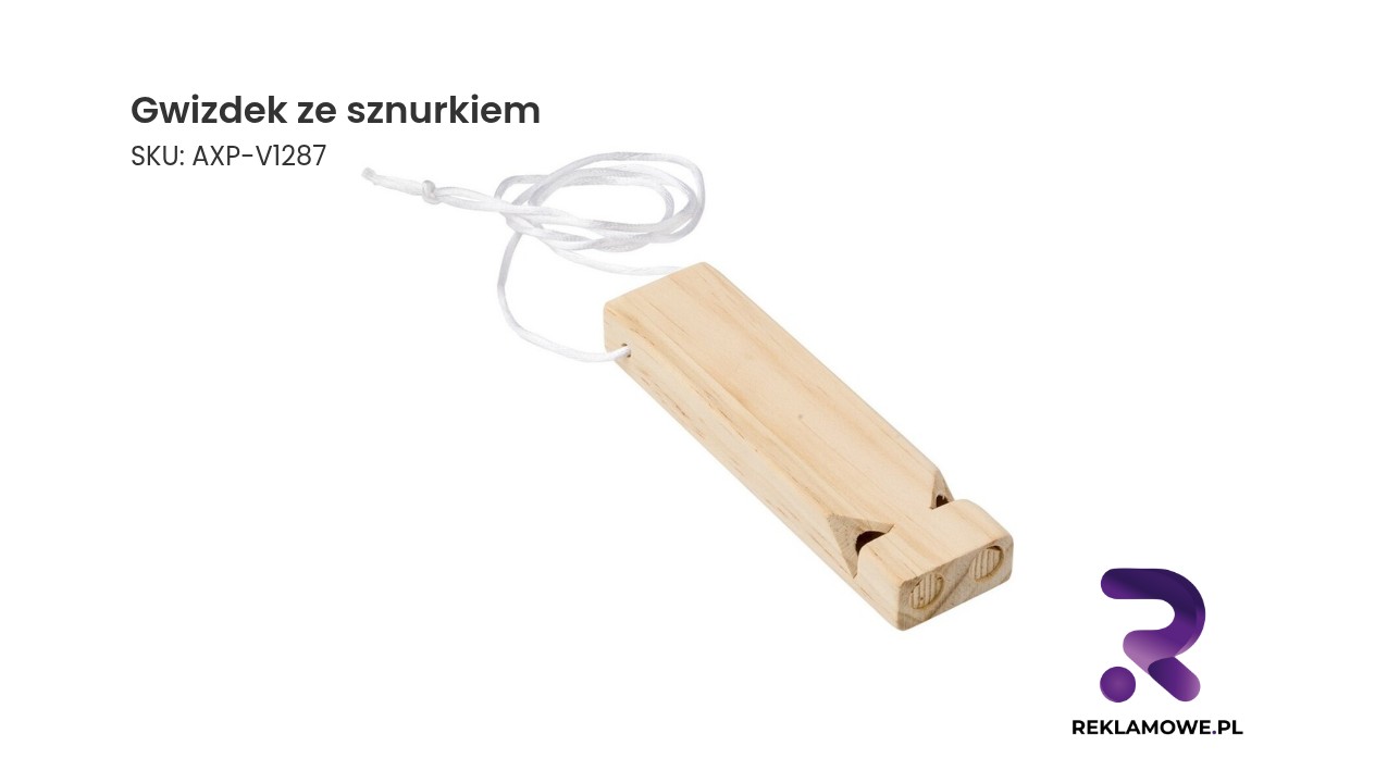 Gwizdek ze sznurkiem Gwizdek ze sznurkiem w kolorze czarnym