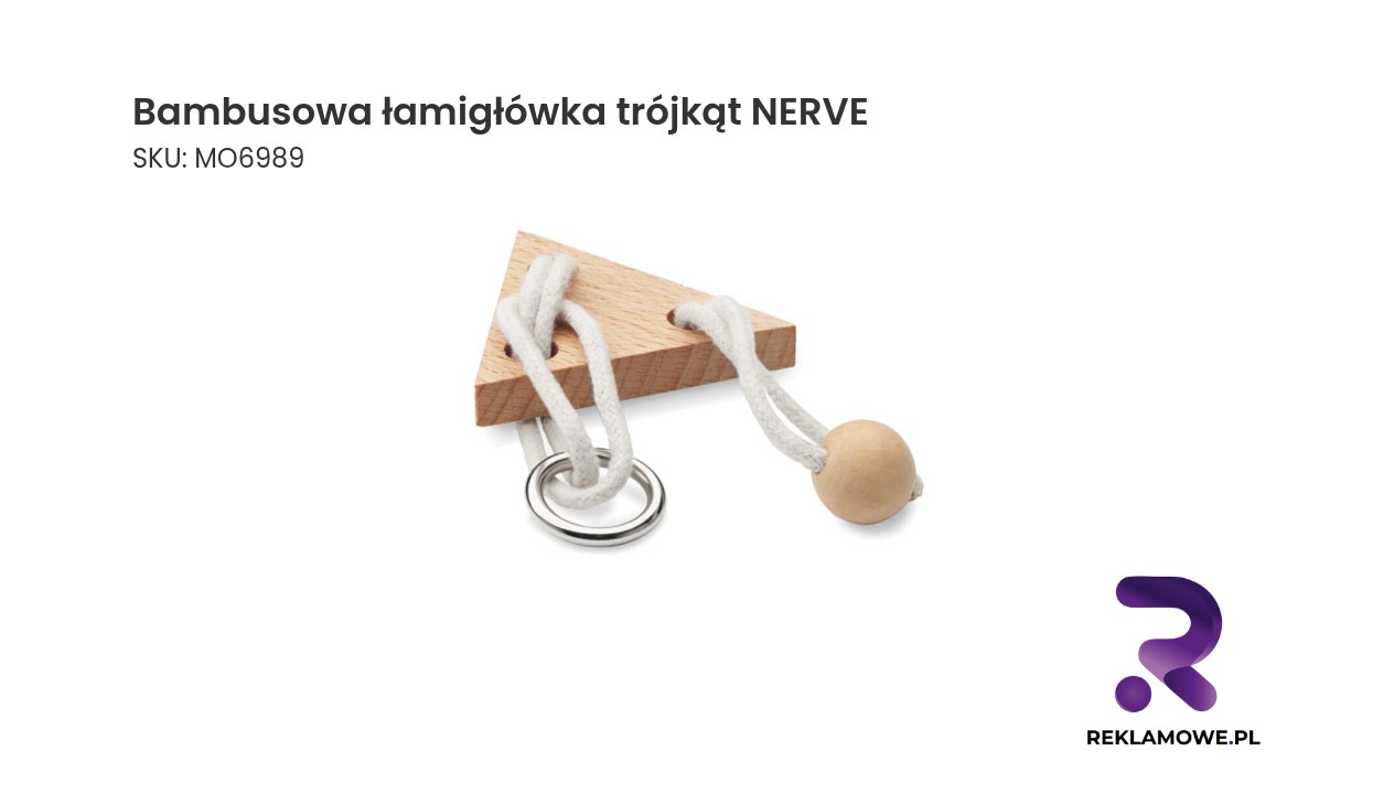 Bambusowa łamigłówka trójkąt NERVE Bambusowa łamigłówka trójkąt NERVE – ekologiczna układanka logiczna z bambusa
