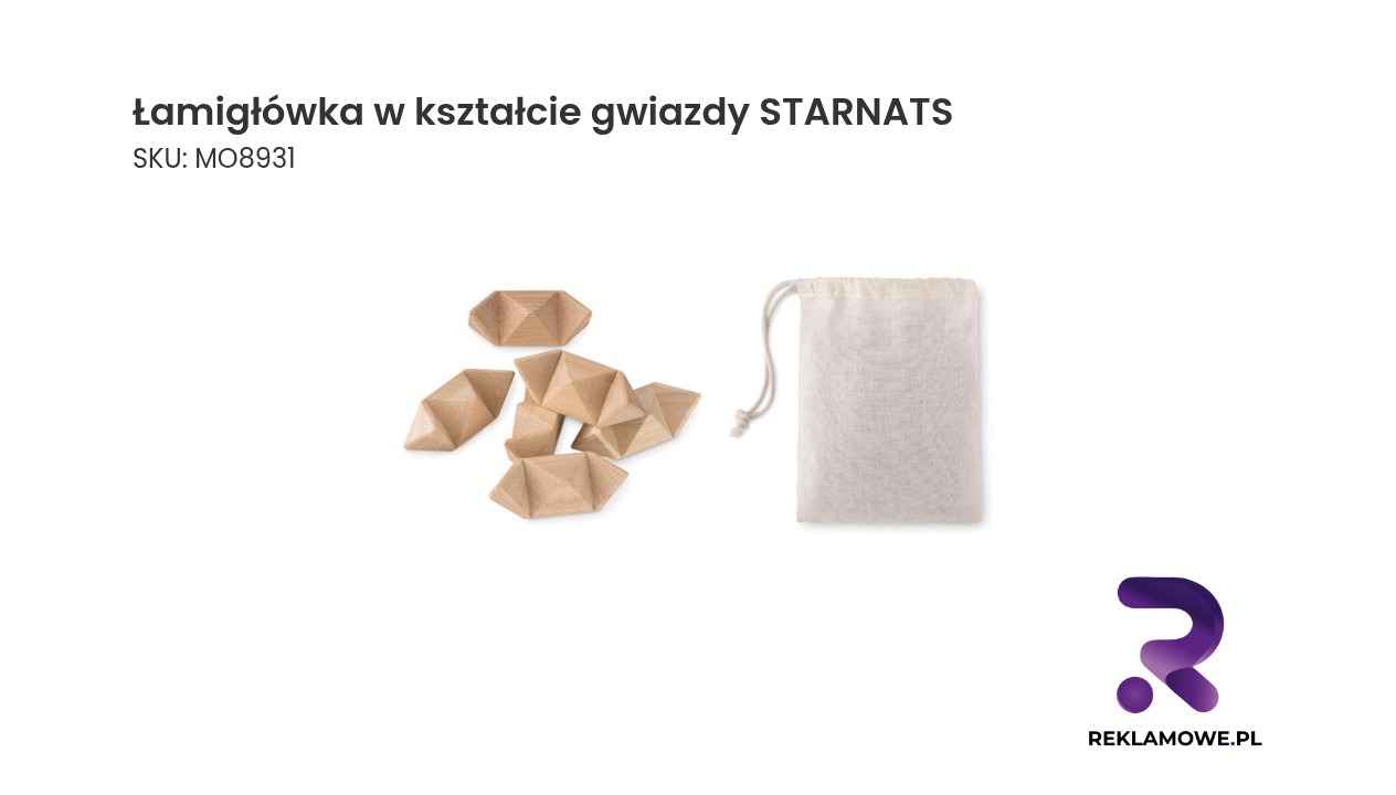 Łamigłówka w kształcie gwiazdy STARNATS Łamigłówka w kształcie gwiazdy STARNATS - drewniana układanka logiczna