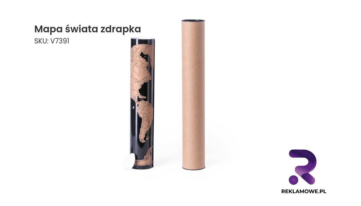 Zdrapka mapa świata do oznaczania odwiedzonych miejsc