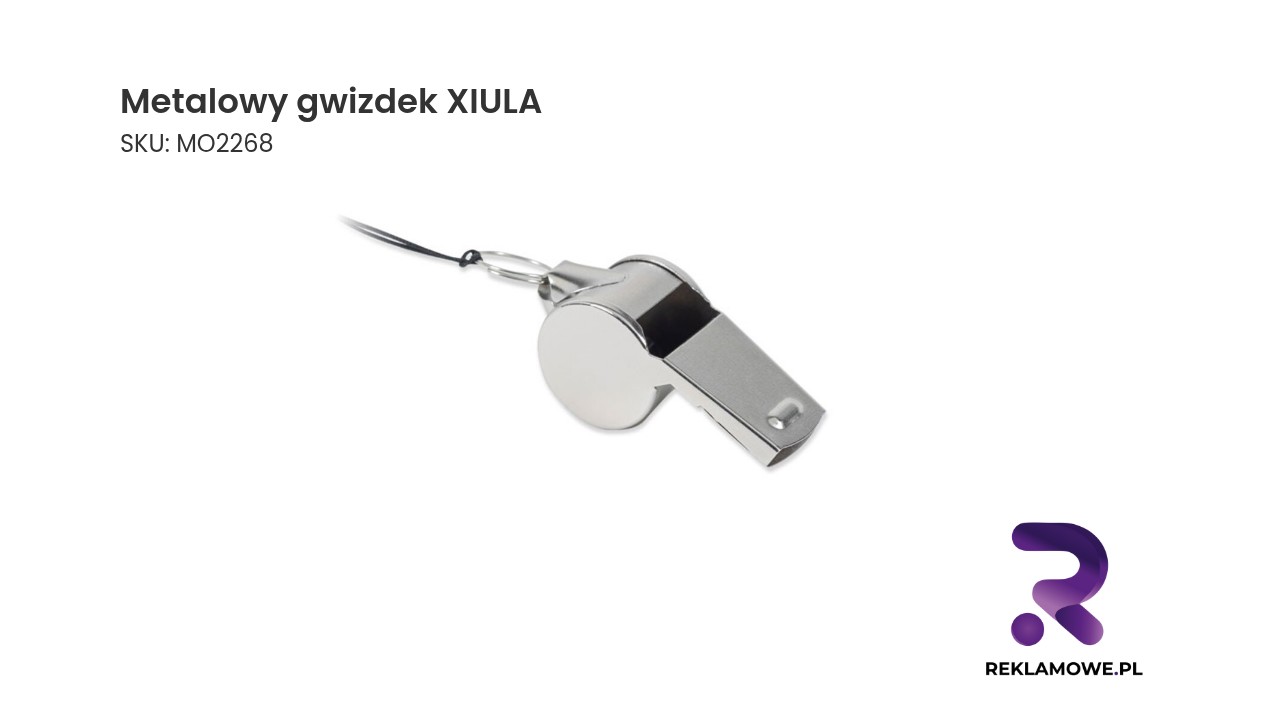 Metalowy gwizdek XIULA Metalowy gwizdek XIULA – lekki i trwały gwizdek sportowy